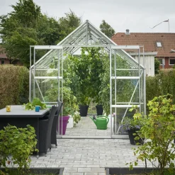 Halls Magnum 148 drivhus med hærdet glas, inkl. sokkel 11,5 m²