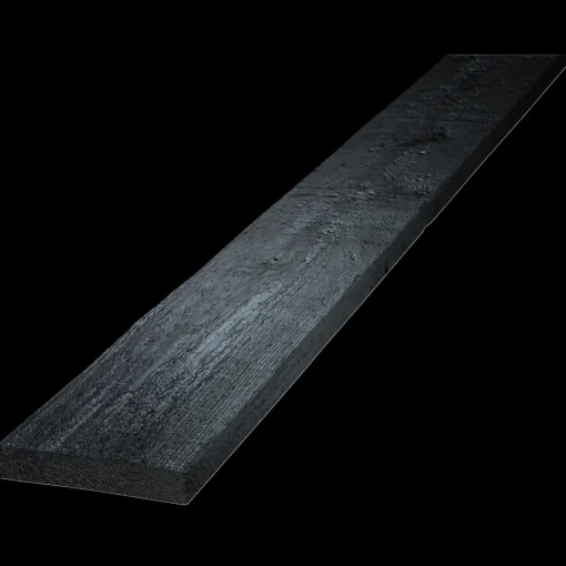 Hegnsbrædder grund- og topmalet 4 sider 16 x 100 mm x 1,8M RAL 9005