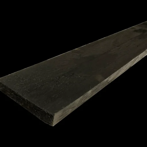 Hegnsbrædder sortmalet 4 sider 16x100 mm 1,80 m