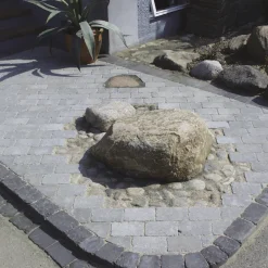 Herregårdssten med rumlet kant Koks 14x21x5 cm