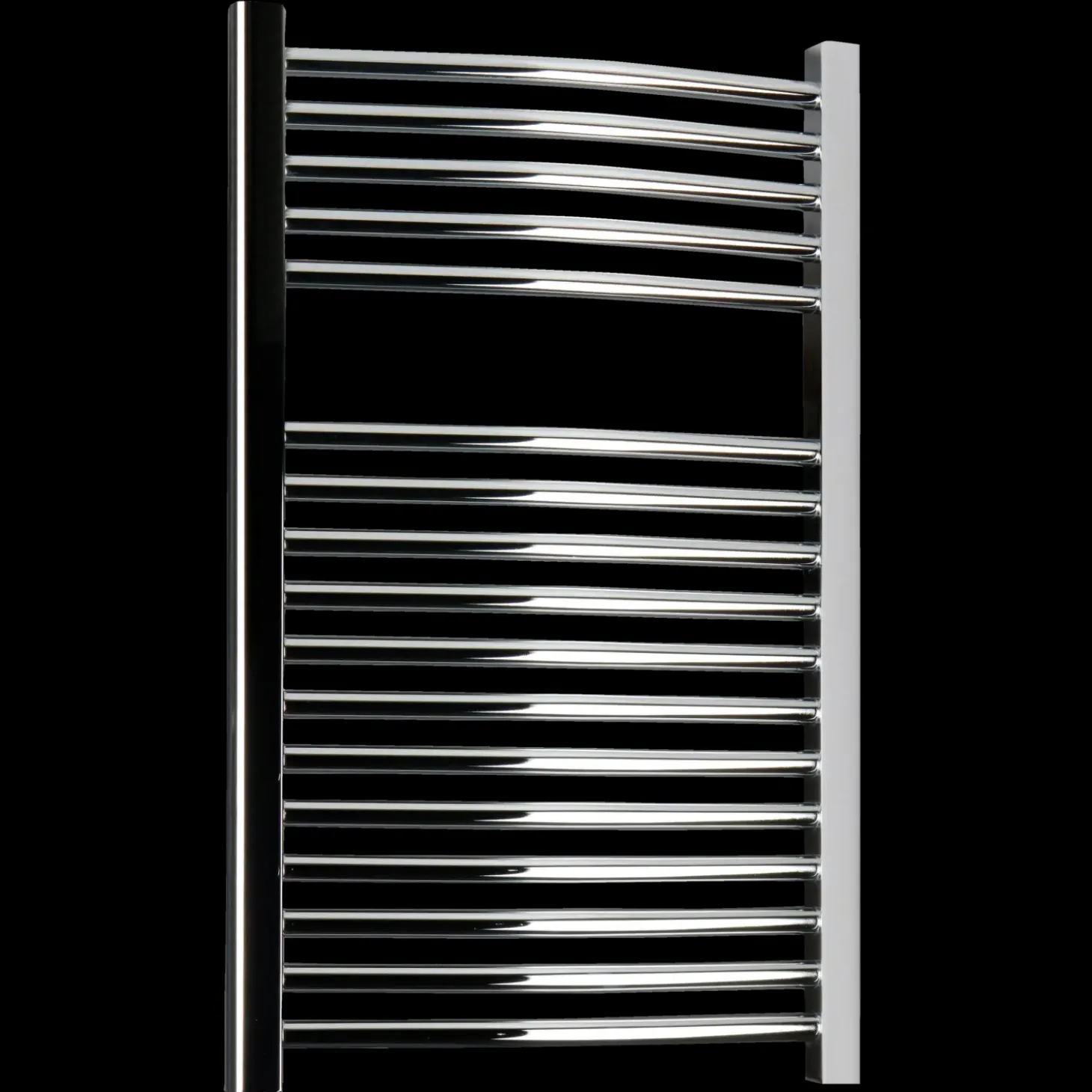 Håndklædetørrer i buet design 500x800 mm krom