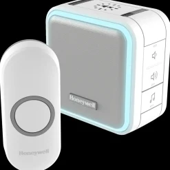 Honeywell trådløs dørklokke med 6 toner, 84 DB med halo hvid
