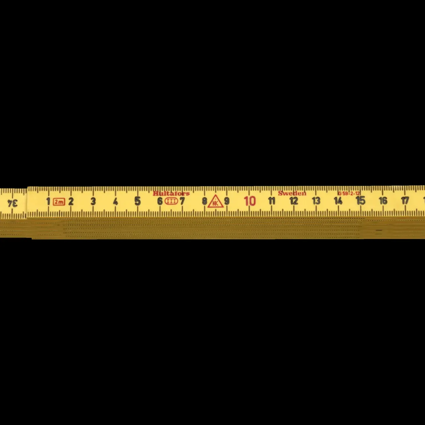 Hultafors G59-2 meterstok gul 2 meter 12 led