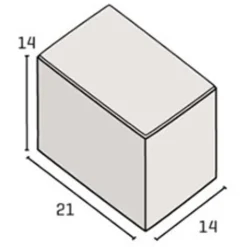IBF Bondesten kantblok 14x21x14 cm grå