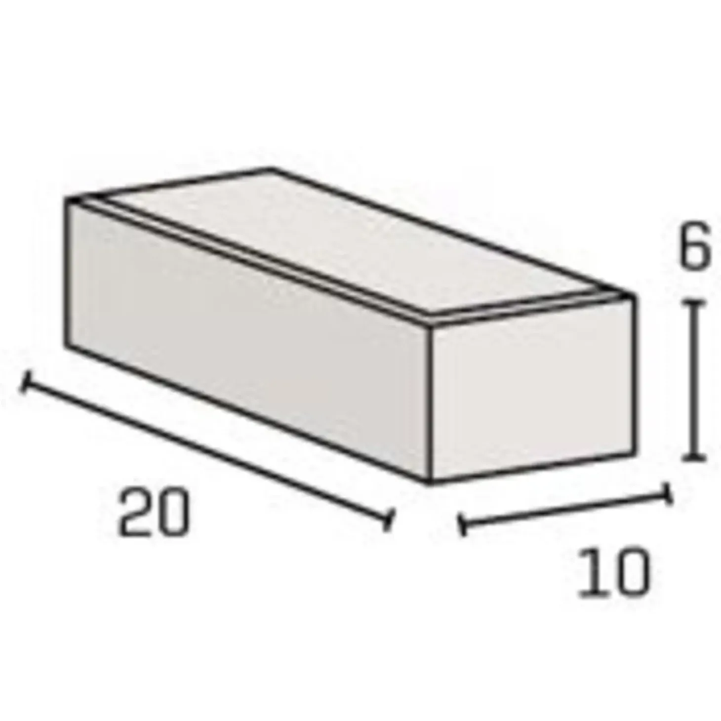 IBF Hollændersten Grå - 10x20x6 cm