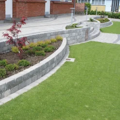 IBF Holmegaardsten kantblok m. lige kant, 14x21x14 cm, antracit