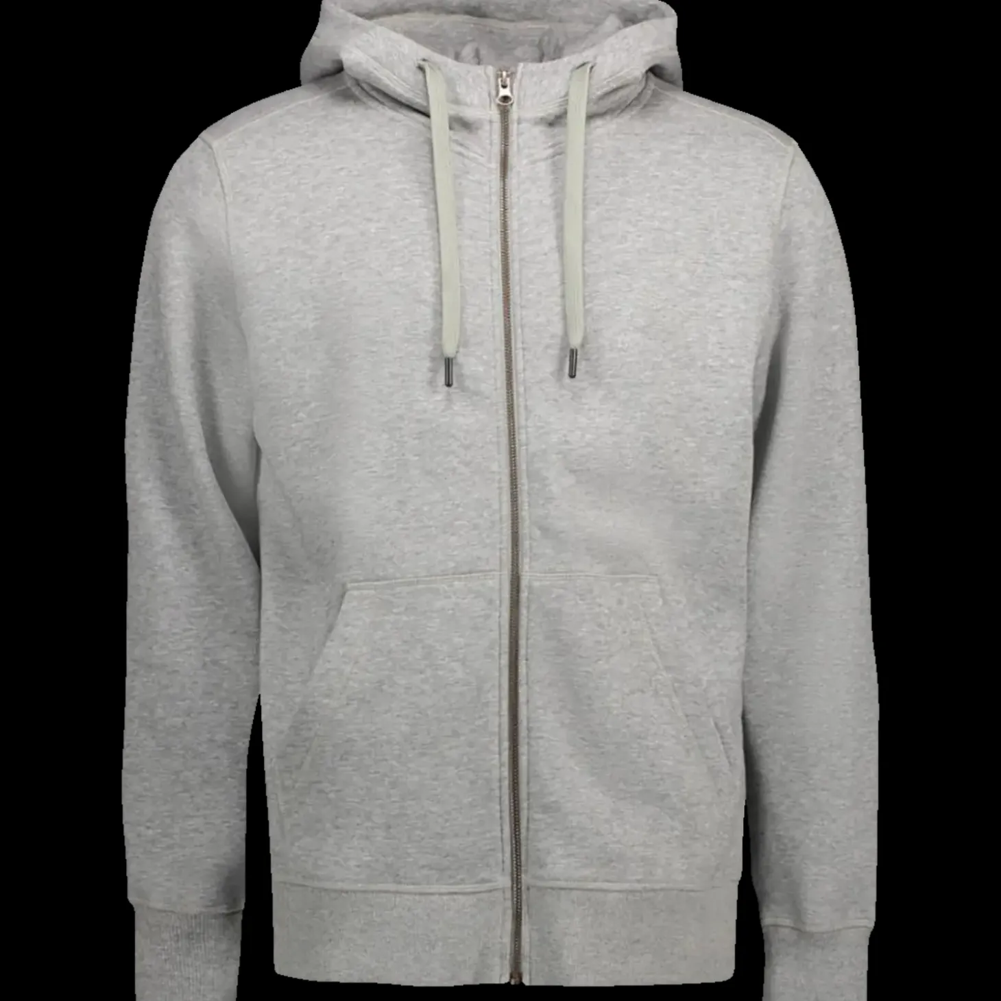 ID Core herre hoodie med lynlås grå melange str. XL