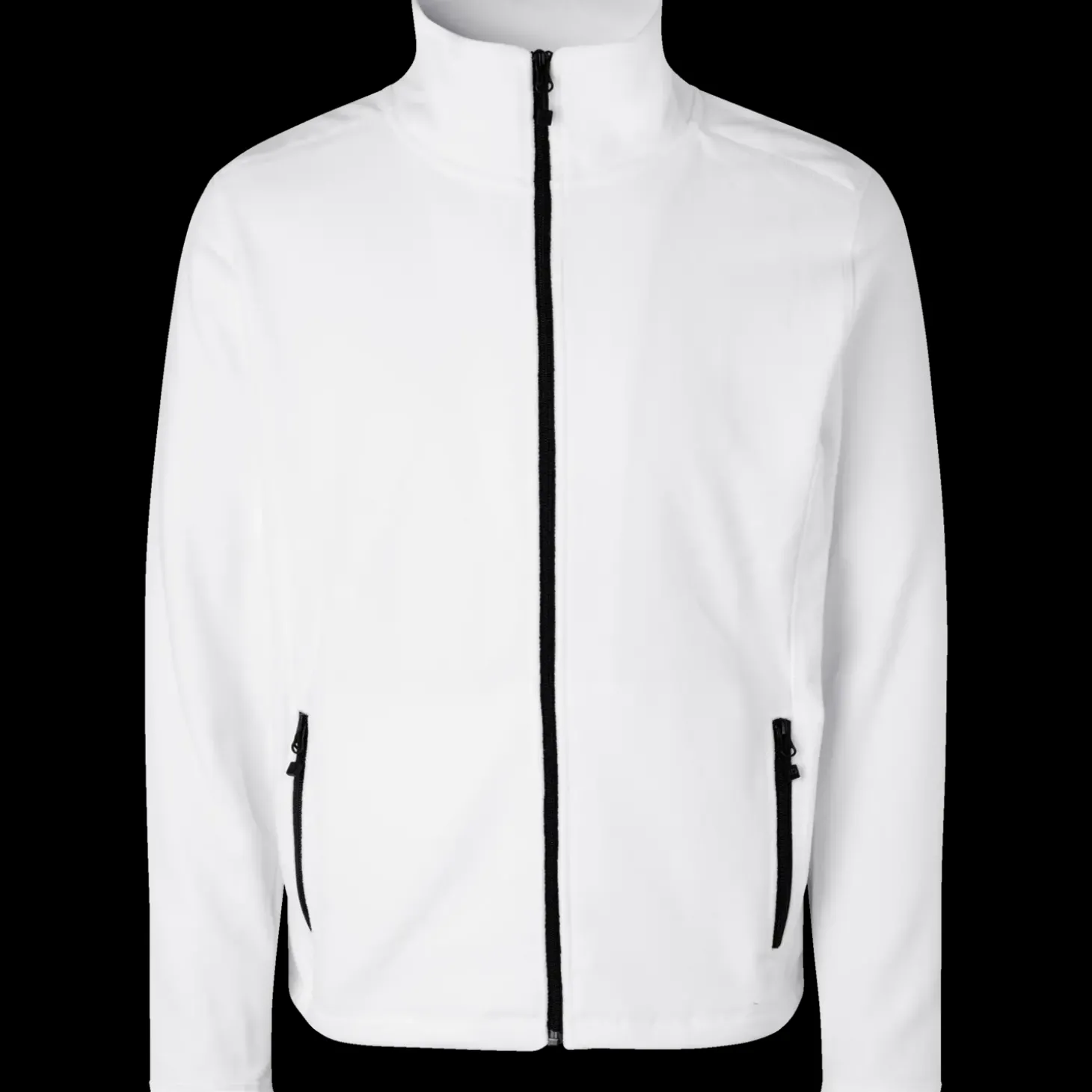 ID herre mikrofleece cardigan hvid str. L