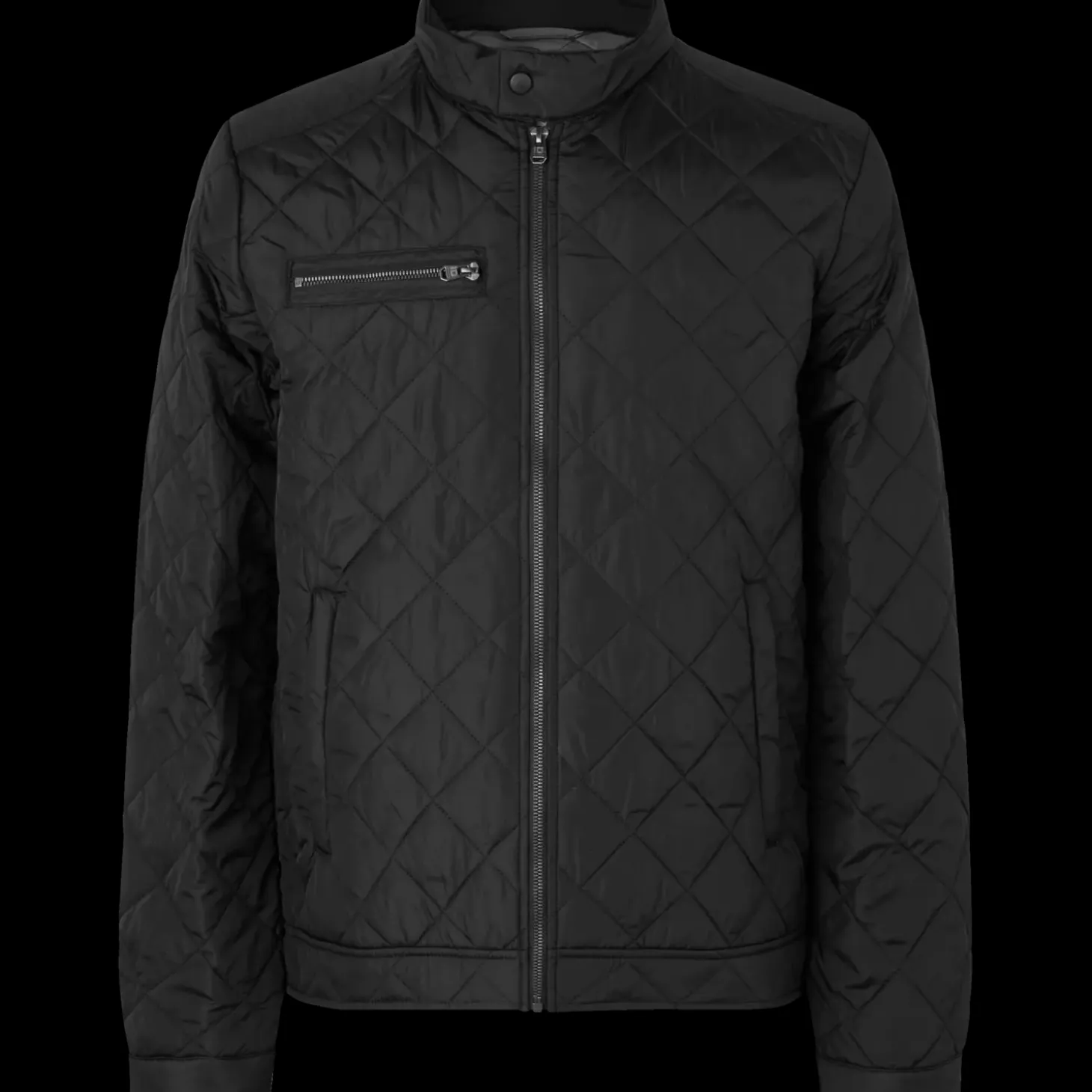 ID herre quilt jakke sort str. S