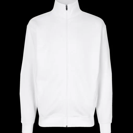 ID herre sweat cardigan hvid str. 2XL