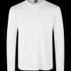 ID Interlock herre langærmet t-shirt hvid str. XL