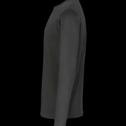 ID Interlock langærmet t-shirt koks grå str. S