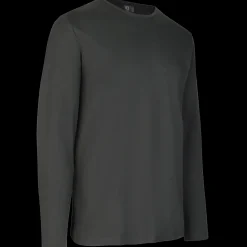 ID Interlock langærmet t-shirt koks grå str. S