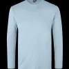 ID Interlock langærmet t-shirt lysblå str. 2XL
