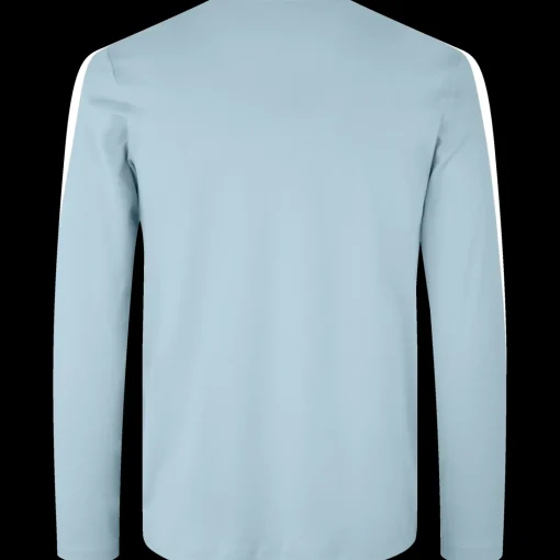 ID Interlock langærmet t-shirt lysblå str. 2XL