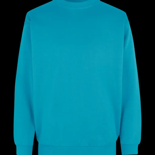 ID klassisk herre sweatshirt turkis str. 2XL