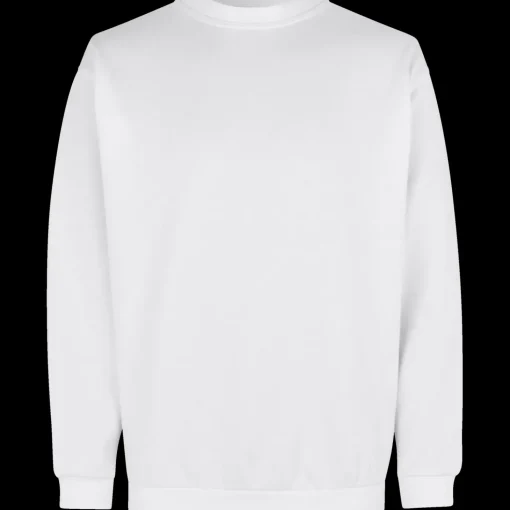 ID klassisk herre sweatshirt hvid str. M