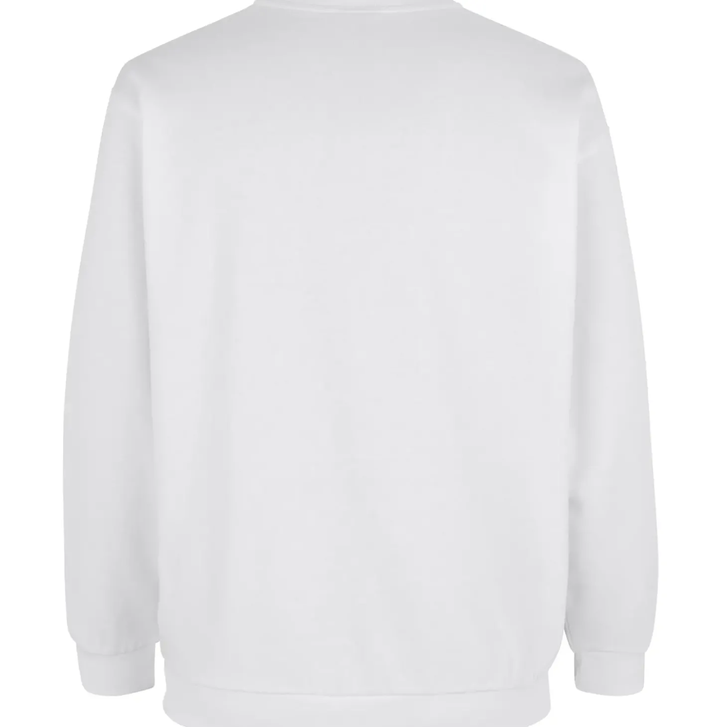 ID klassisk herre sweatshirt hvid str. M