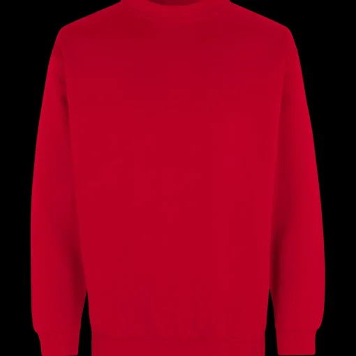 ID klassisk herre sweatshirt rød str. XL