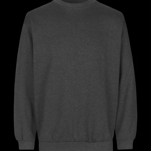 ID klassisk herre sweatshirt grafit melange str. L