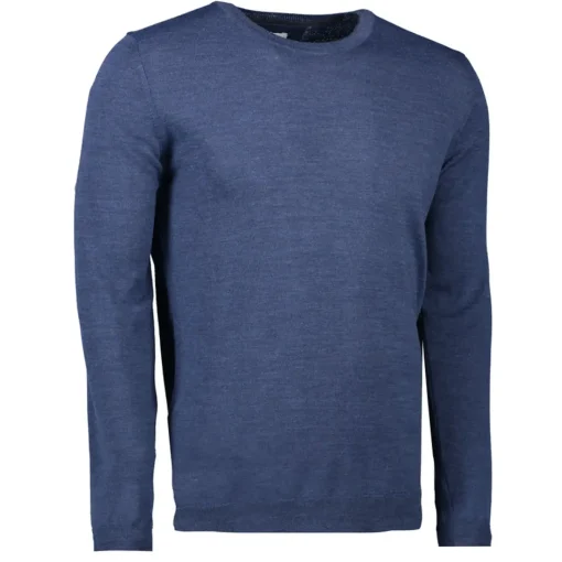 ID S650 Pullover herre blå melange str. XL