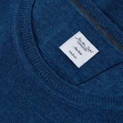 ID S650 Pullover herre blå melange str. XL