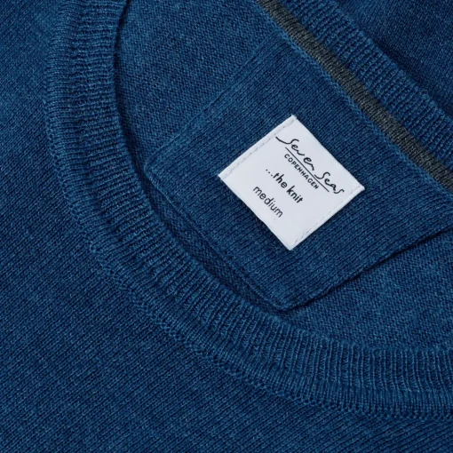 ID S650 Pullover herre blå melange str. XL