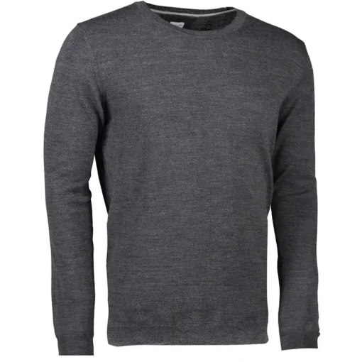 ID S650 Pullover herre mørk grå melange str. L