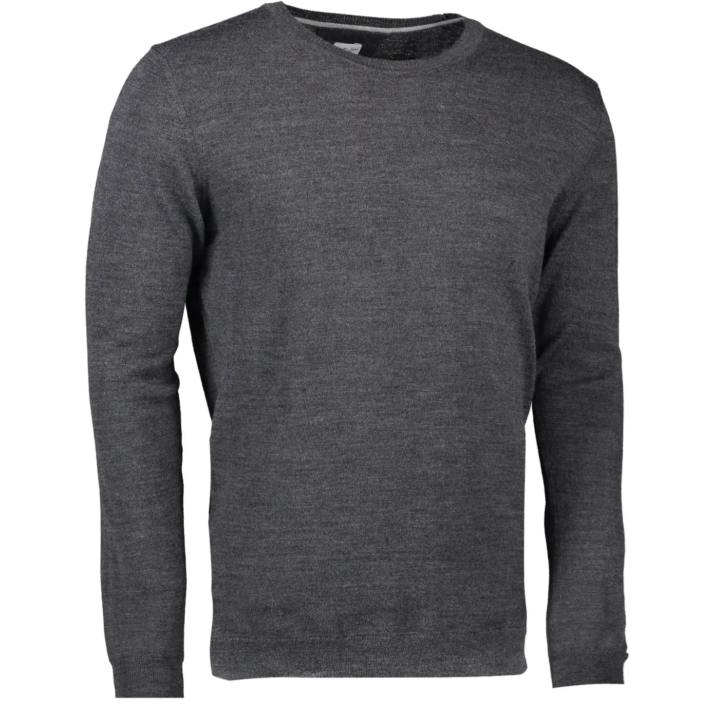 ID S650 Pullover herre mørk grå melange str. L