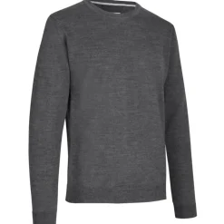 ID S650 Pullover herre mørk grå melange str. L