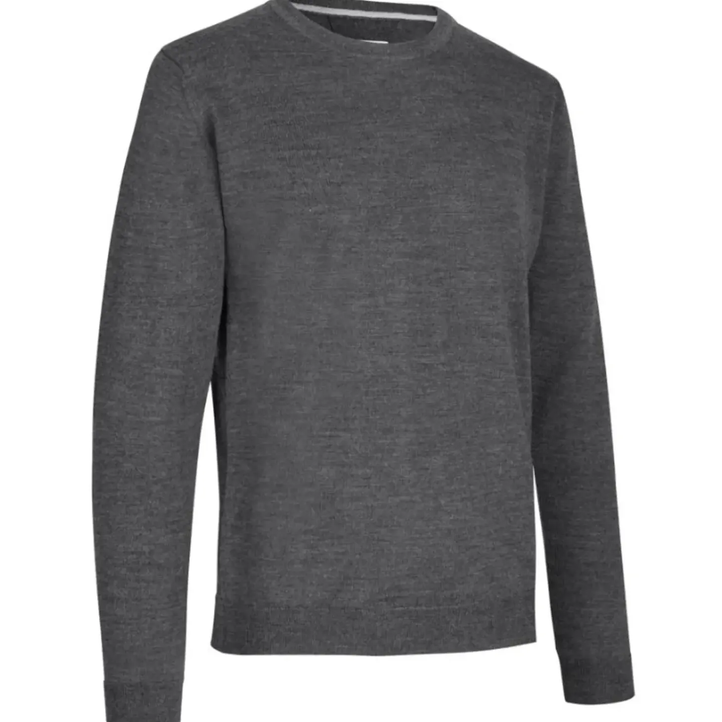 ID S650 Pullover herre mørk grå melange str. L