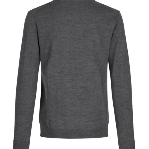 ID S650 Pullover herre mørk grå melange str. L