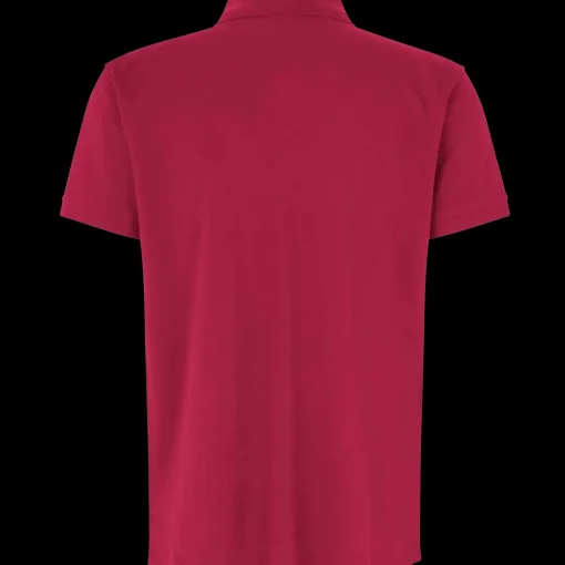 ID stretch herre poloshirt cerise str. L