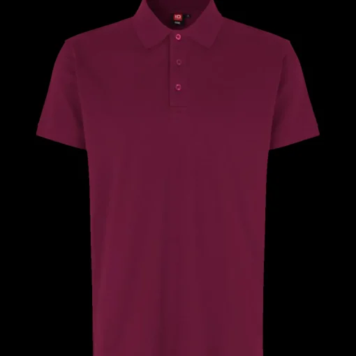 ID stretch herre poloshirt bordeaux str. 2XL