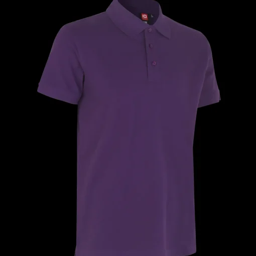 ID stretch herre poloshirt lilla str. 2XL