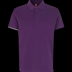 ID stretch herre poloshirt lilla str. 2XL