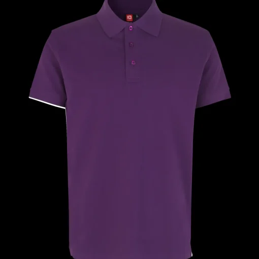 ID stretch herre poloshirt lilla str. 2XL