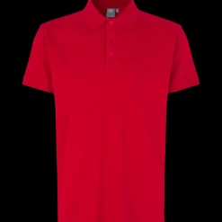 ID Stretch herre poloshirt rød str. L
