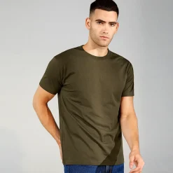 ID T-Time t-shirt kortærmet oliven str. L