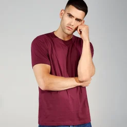 ID T-Time t-shirt kortærmet bordeaux str. L