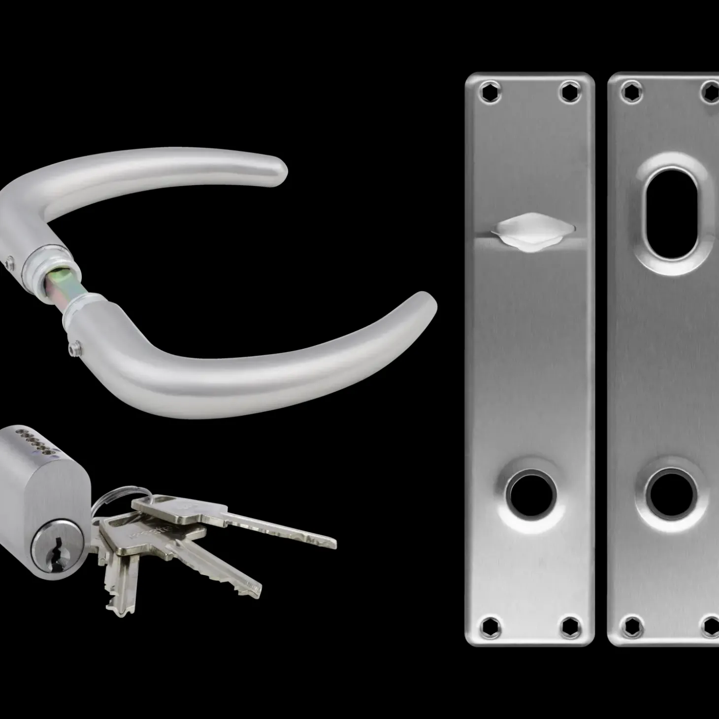 Jasa dørgrebssæt inkl. cylinder og nøgler