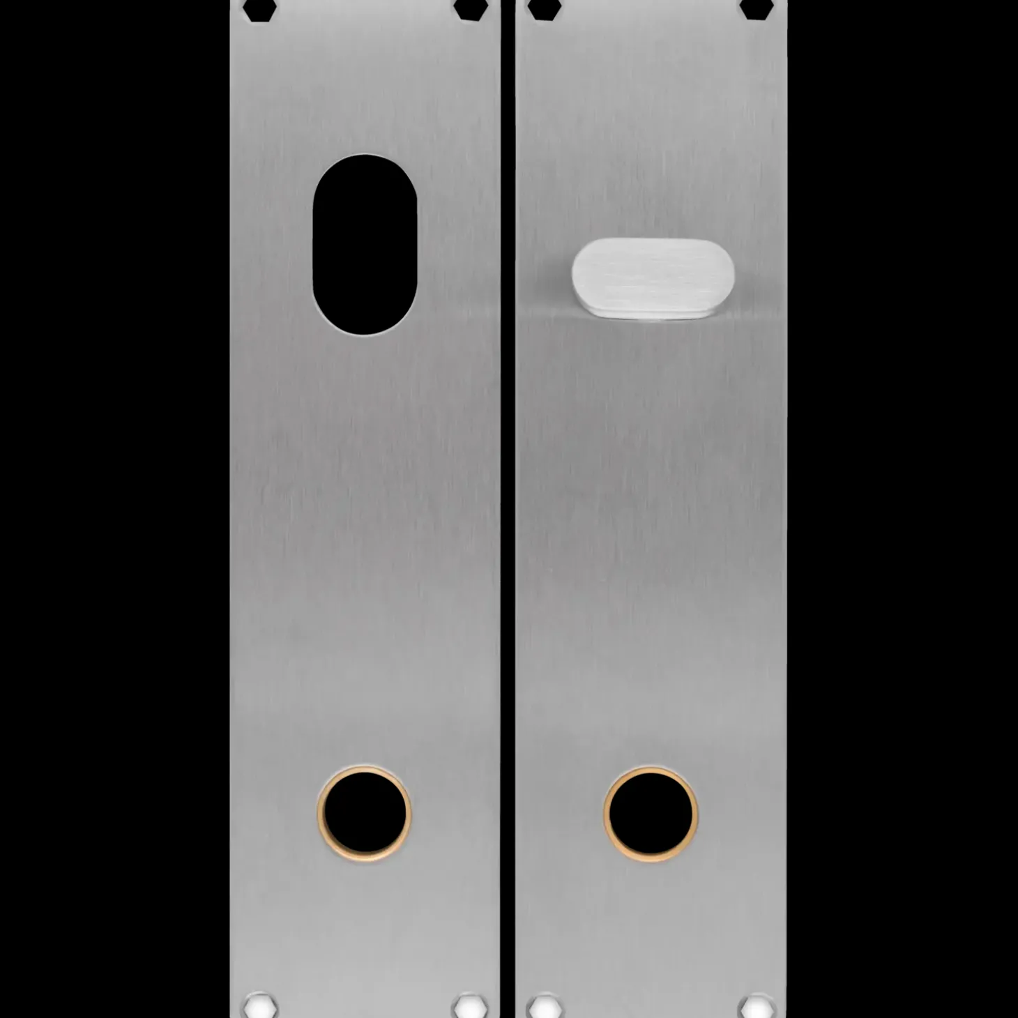 Jasa langskilt sæt m/vrider t/oval cylinder 215x54x2 mm rustfrit stål