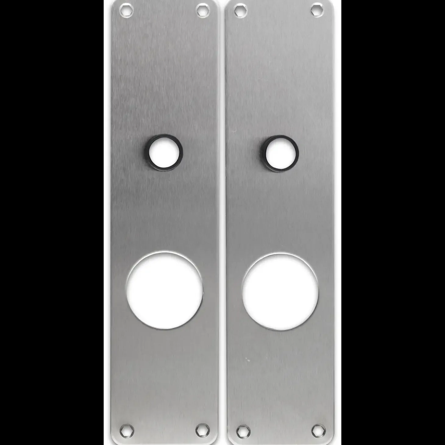 Jasa langskilt t/erstatningslåsekasse 250x60x2 mm børstet rustfrit stål 2 stk
