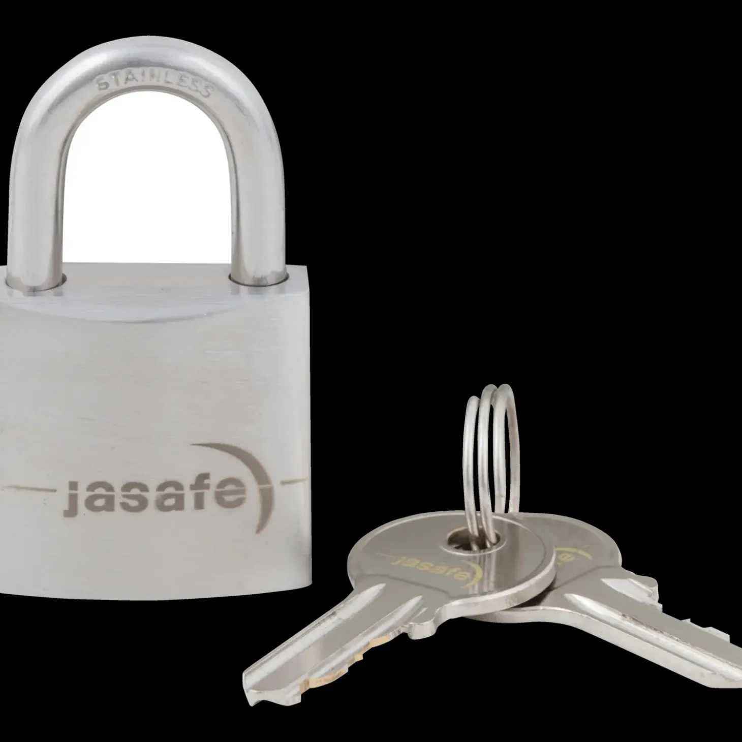 Jasafe hængelås 50 mm m/hærdet bøjle rustfri