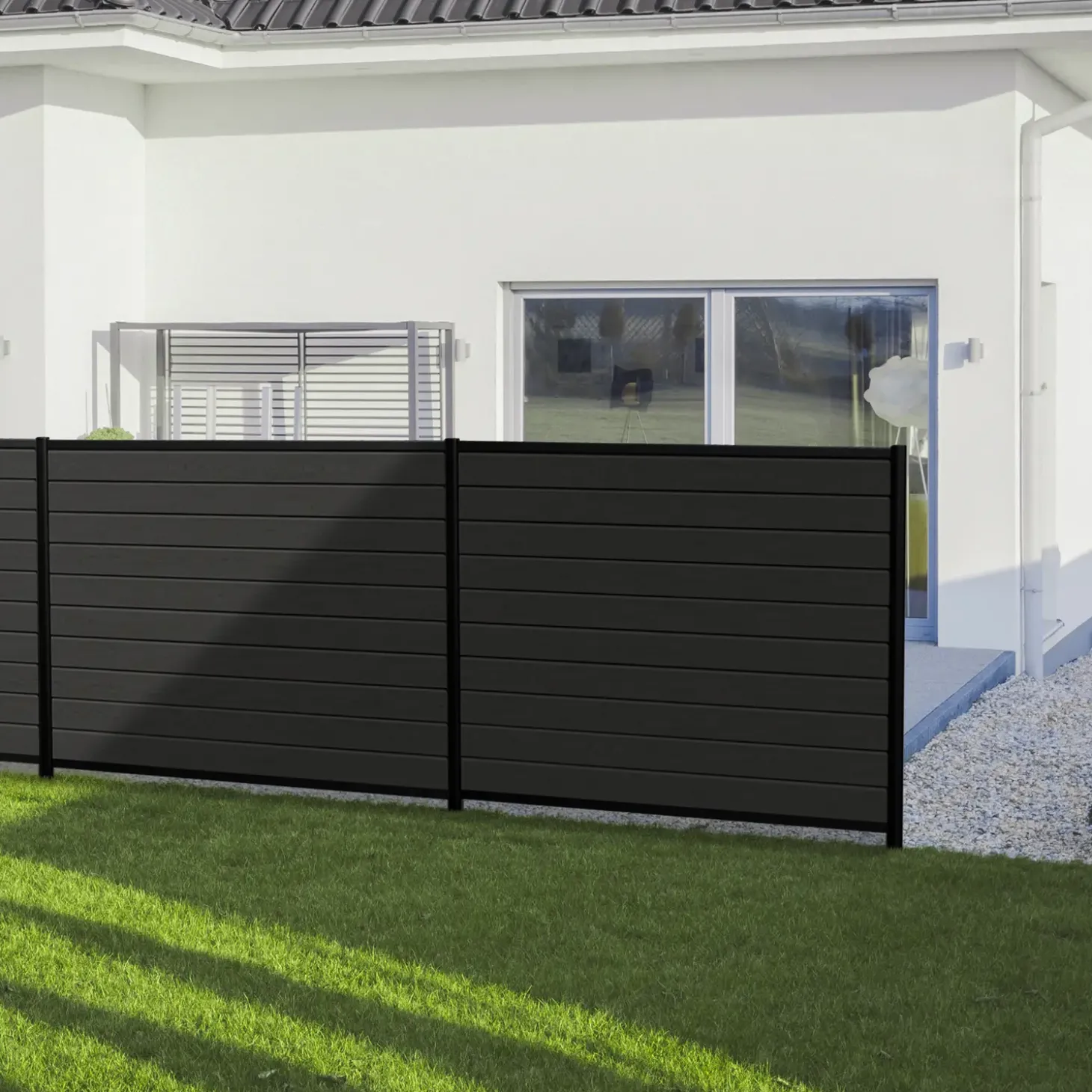 Kirkedal Alu Light komposithegn forlængersæt K1 156x156 cm sort