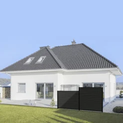 Kirkedal Alu Light komposithegn forlængersæt K1 156x156 cm sort