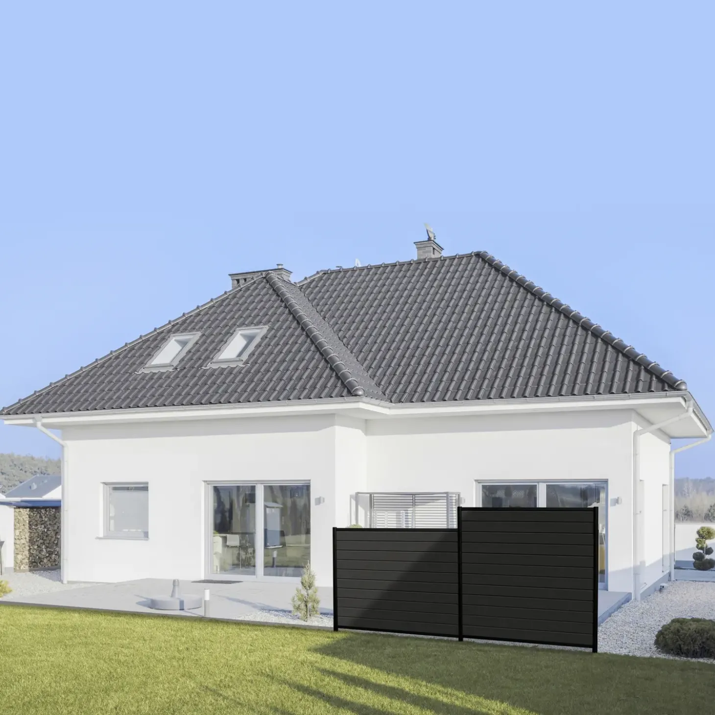 Kirkedal Alu Light komposithegn forlængersæt K1 156x156 cm sort