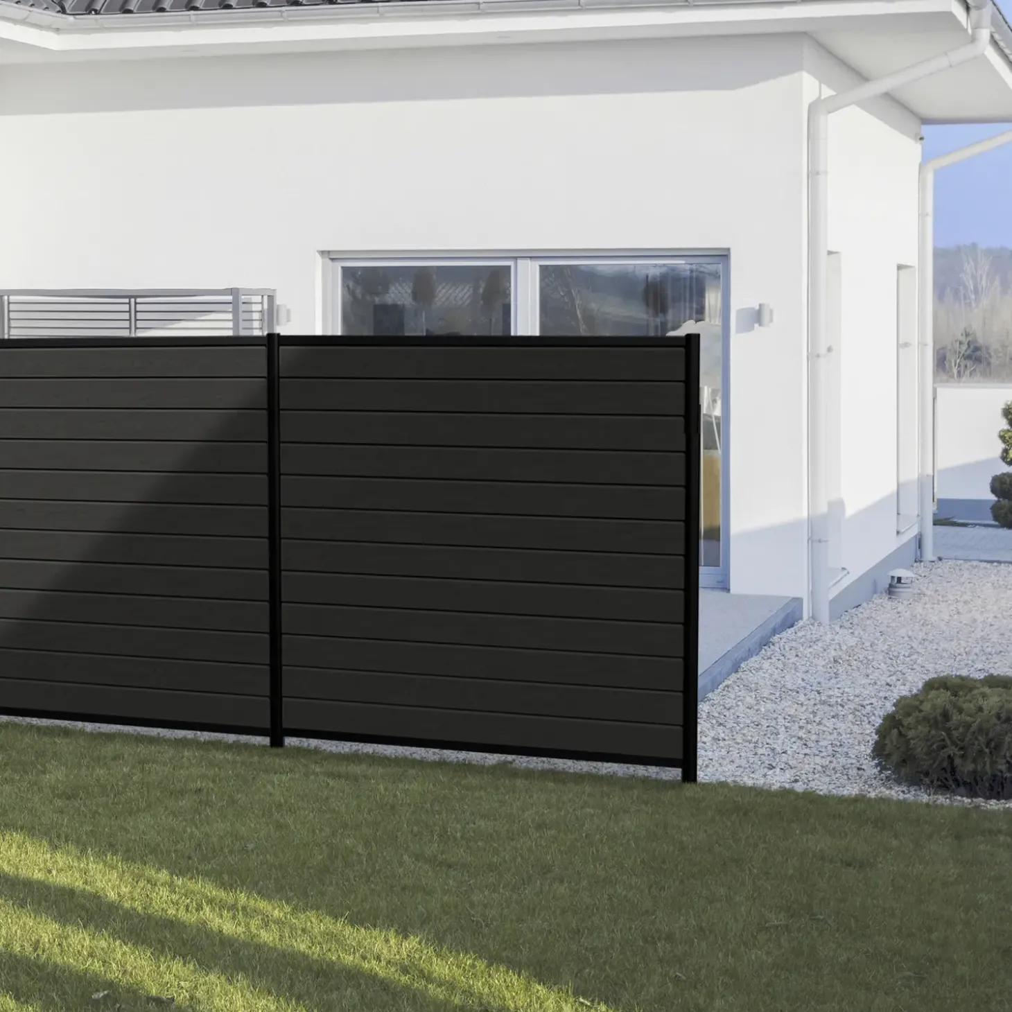 Kirkedal Alu Light komposithegn forlængersæt K1 156x156 cm sort