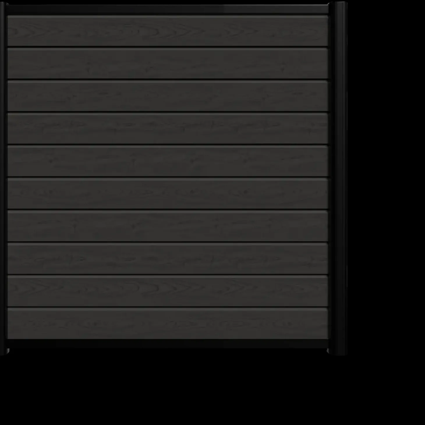 Kirkedal Alu Light komposithegn forlængersæt K1 156x156 cm sort