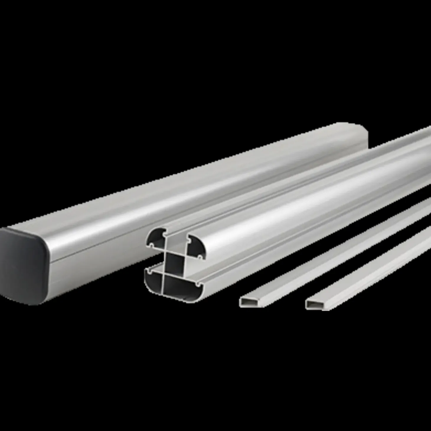 Kirkedal aluminium komposithegn startsæt K1 (fer/not) Sort